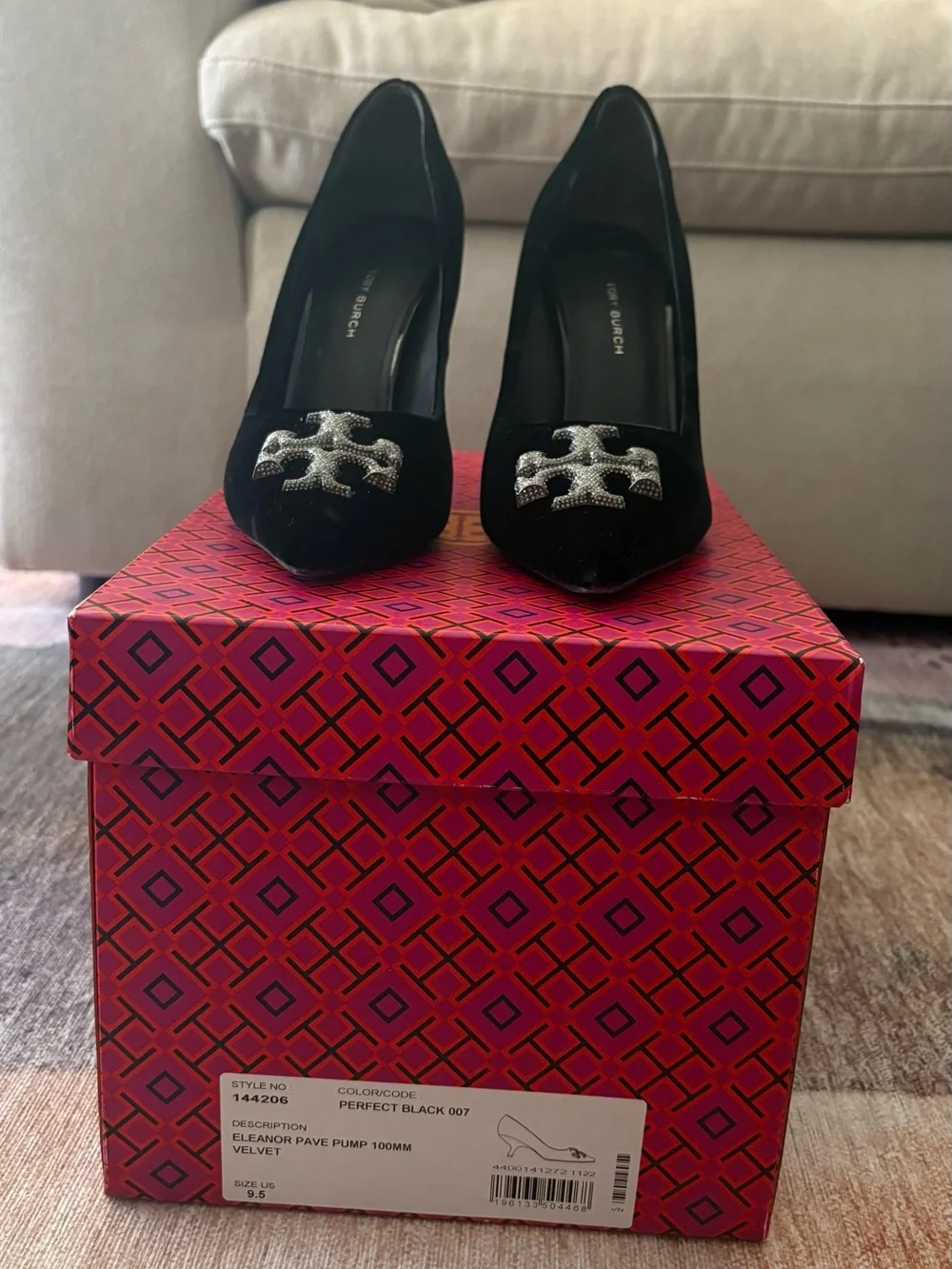 Tory Burch Eleanor Pave Pointed Toe Pumps